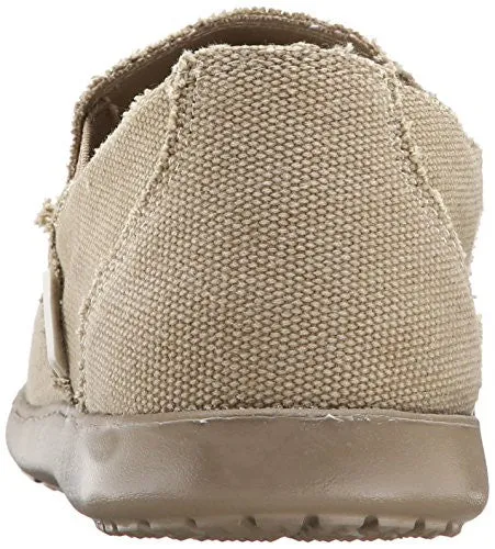 Crocs Men's Santa Cruz Slip-On Loafer,Khaki/Khaki,12 (D)M US Suede Lug Sole Loafers