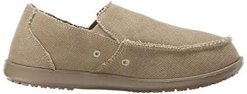 Suede Loafers On Sale Crocs Men's Santa Cruz Slip-On Loafer,Khaki/Khaki,12 (D)M US