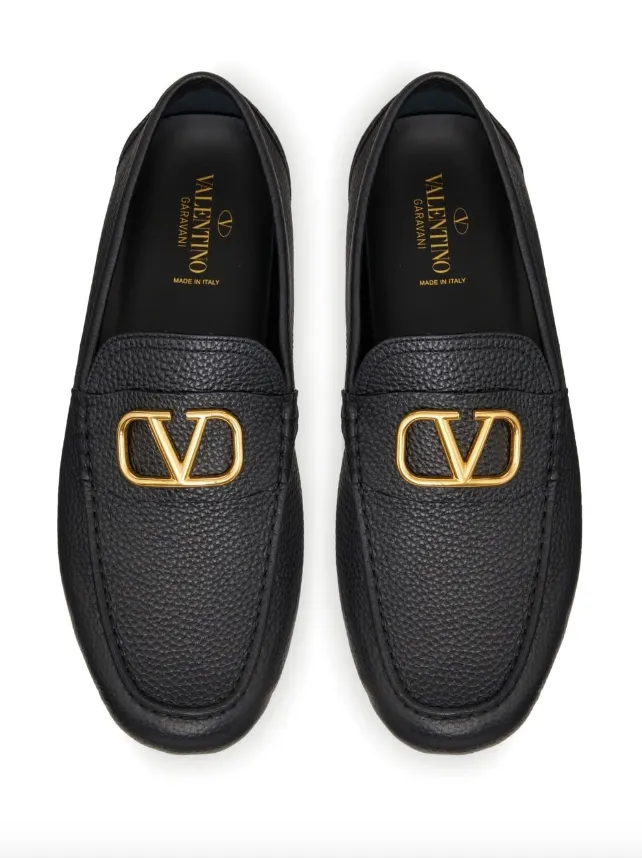 Aldo Loafers Valentino Garavani VLogo signature driving shoe in grainy calfskin leather