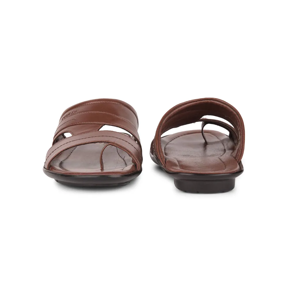 Coolers Casual Tan Toe Ring Slippers For Men COOL99-92 By Liberty Birkenstocks Slippers