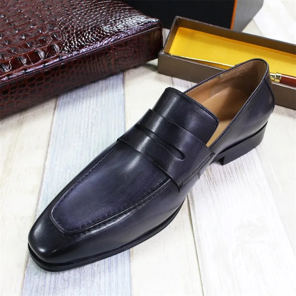 Skate Loafers Slip-On Loafers for Men - Premium Leather Shoes (Weddings, Formal Events)