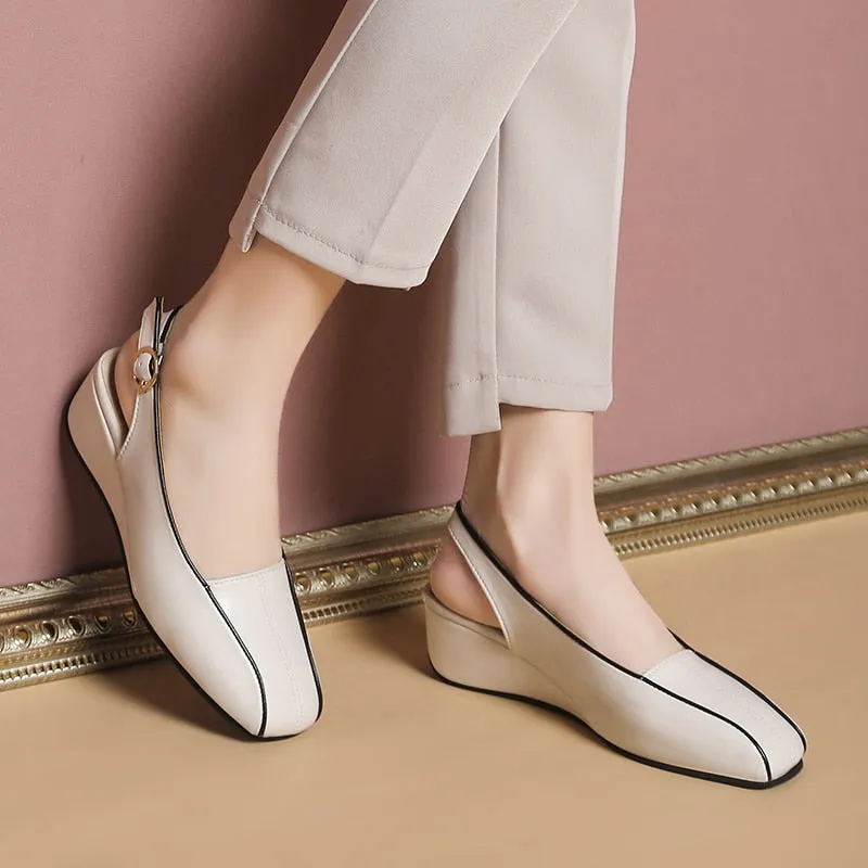 Genuine Leather Women Shoes High Quality Oxfords Oxfords Leather Breathable Casual Dress Shoes