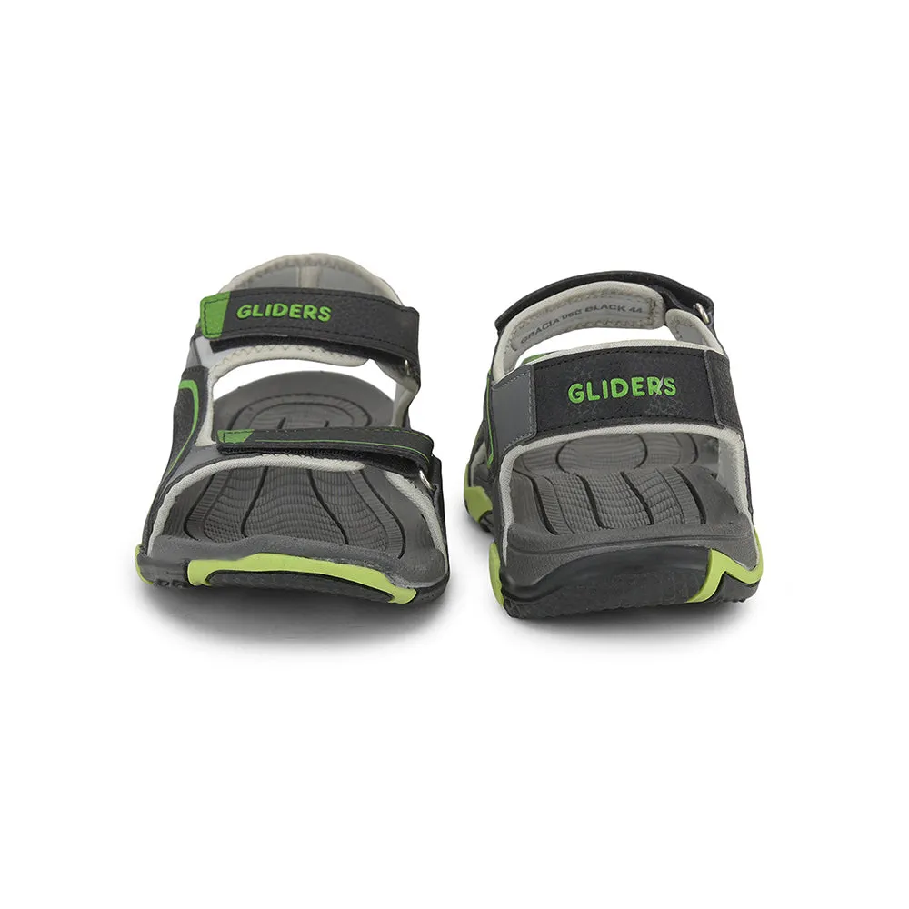 Jesus Slippers Gliders (Black) Casual Sandals For Men GRACIA-06E By Liberty