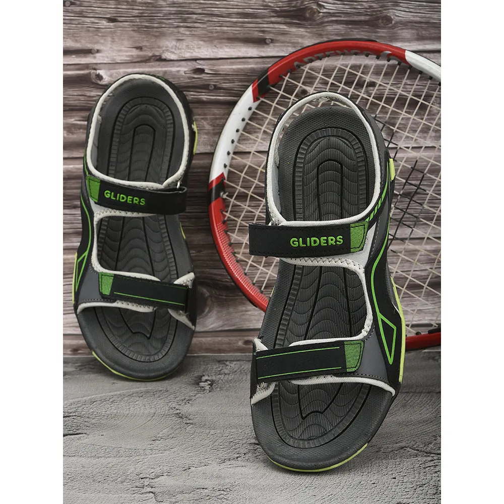 Slides Shoe Gliders (Black) Casual Sandals For Men GRACIA-06E By Liberty