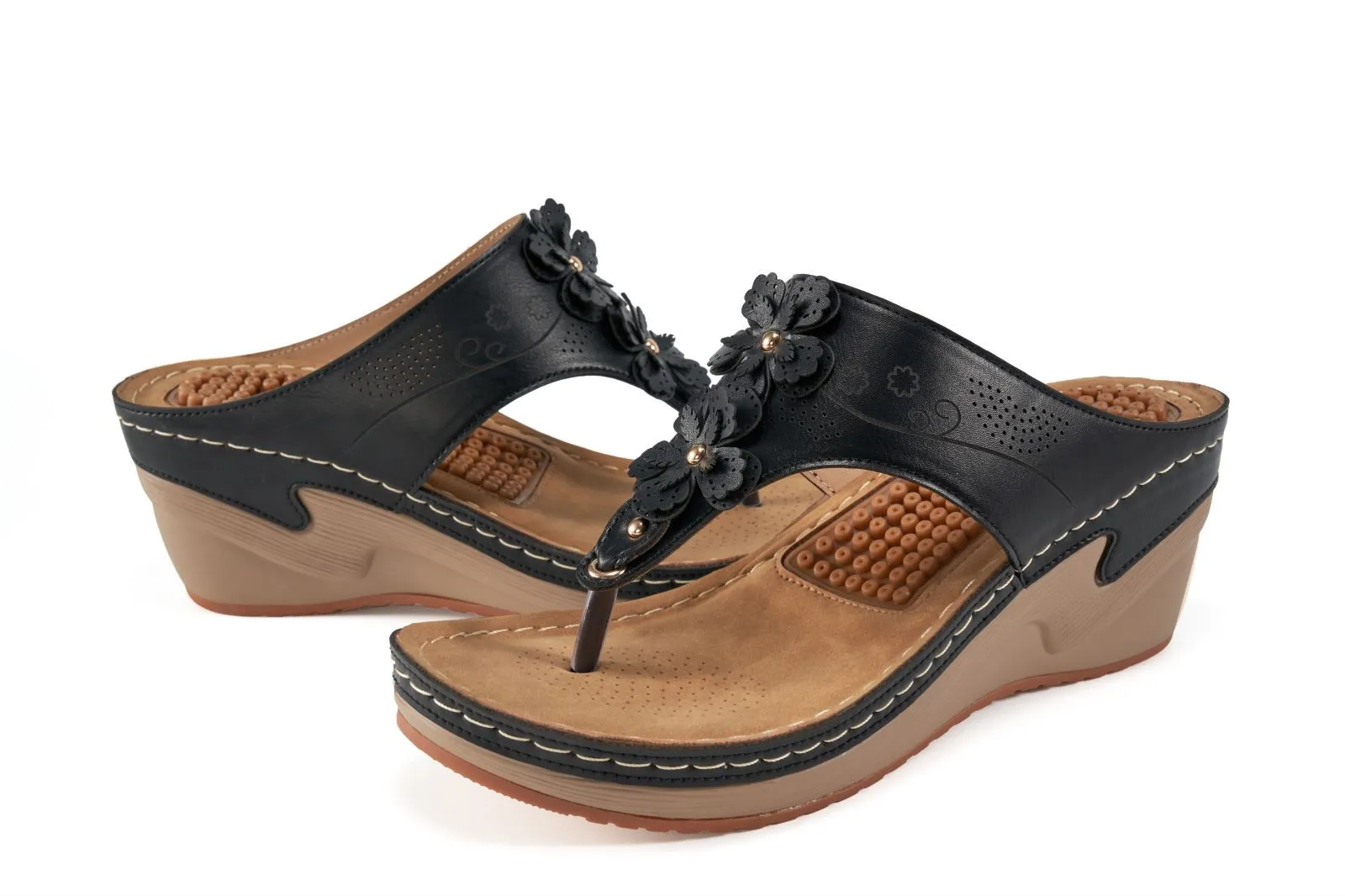 No.5Women's Flip Flop Sandals With Arch Support Gel Cushion Flip Flops