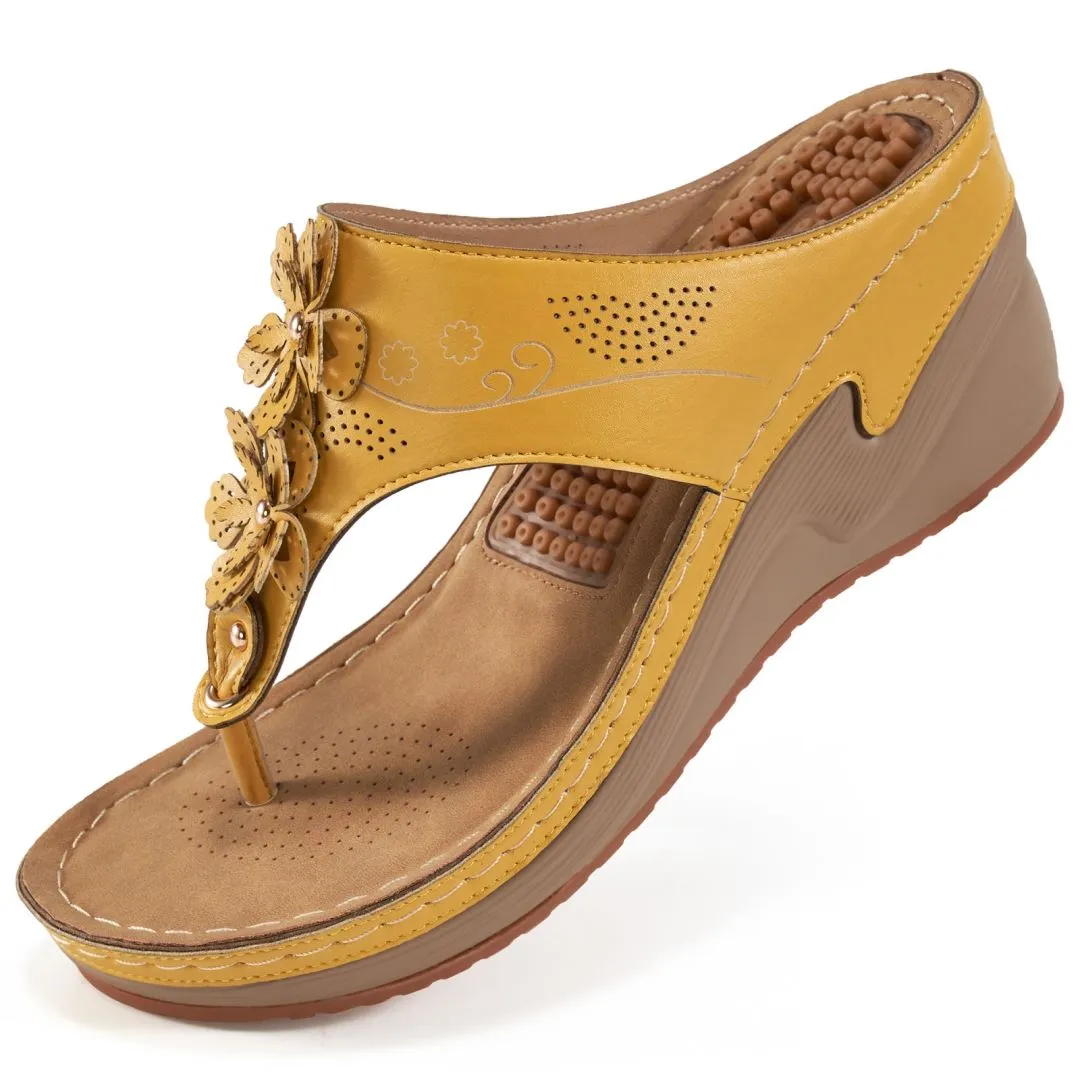 No.5Women's Flip Flop Sandals With Arch Support Studded Jelly Flip Flops