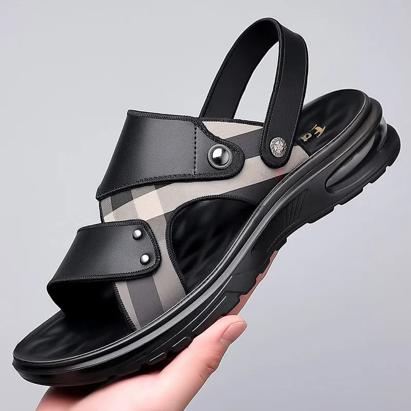 Sandals With Heels Men's Luxury Summer Soft Soled Sandals