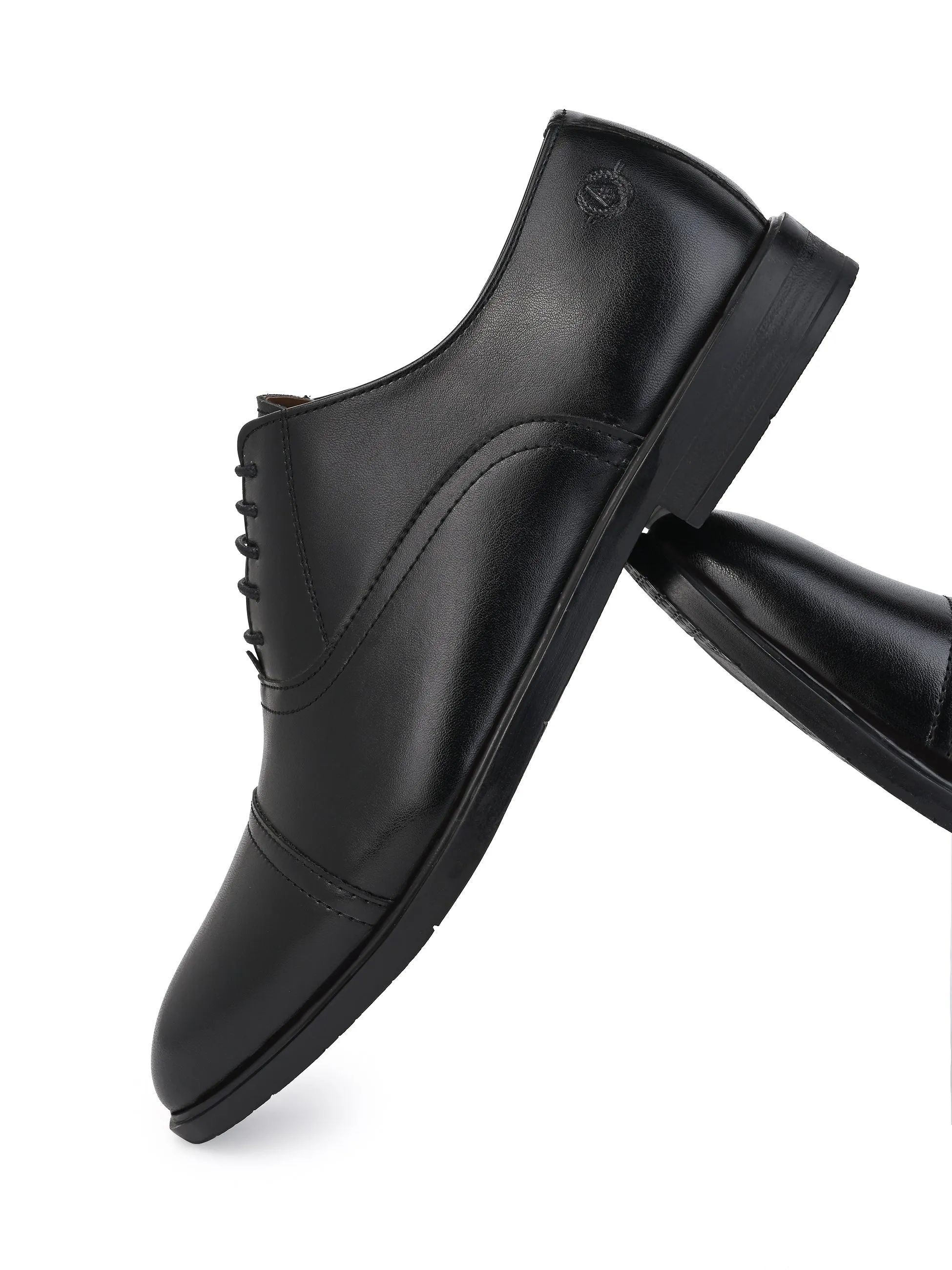 Work Boots Safety Toe Alberto Torresi Black Synthetic formal Shoes