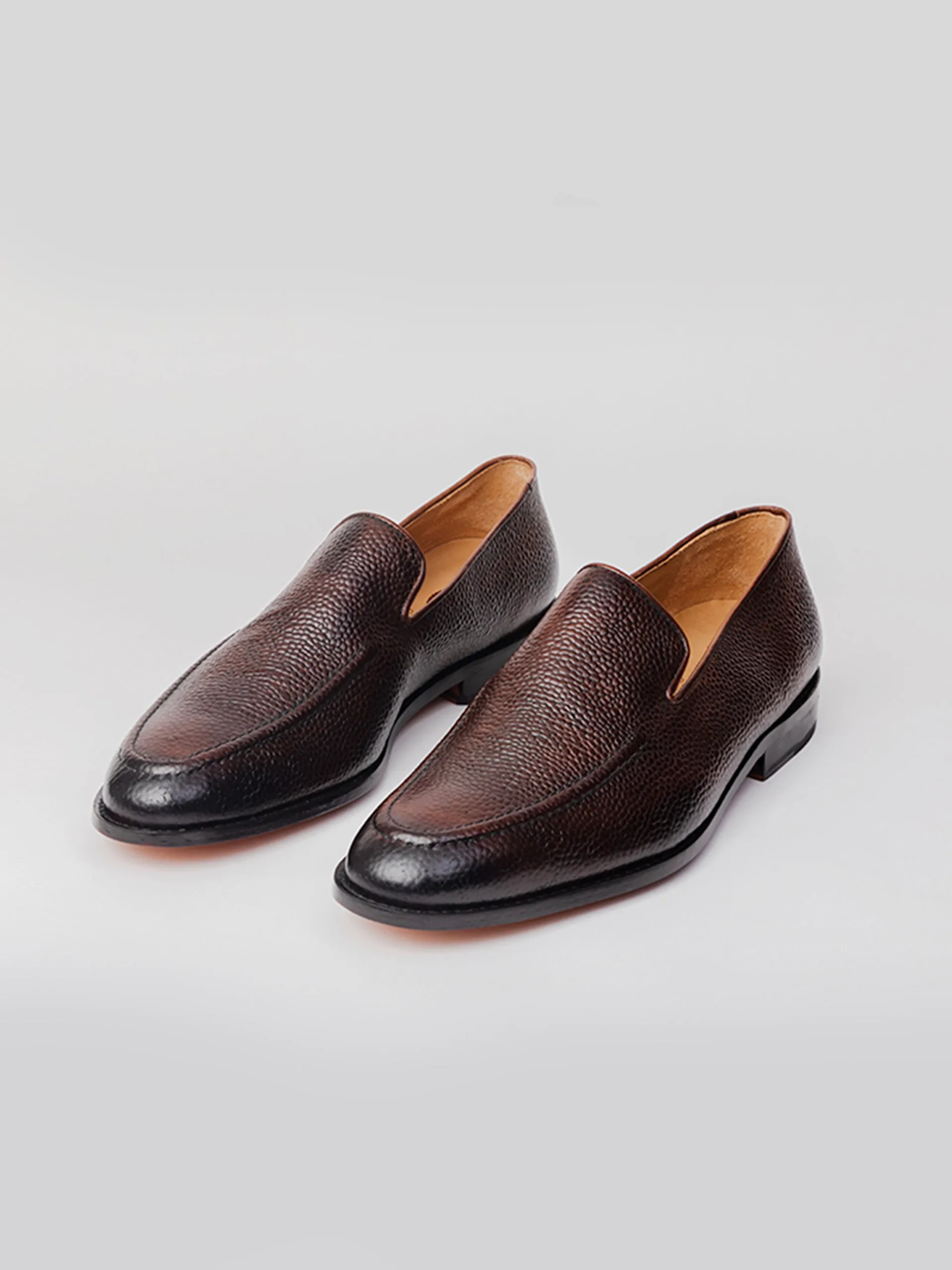 Aligator Loafers Carter Loafer - Dark Brown Grain