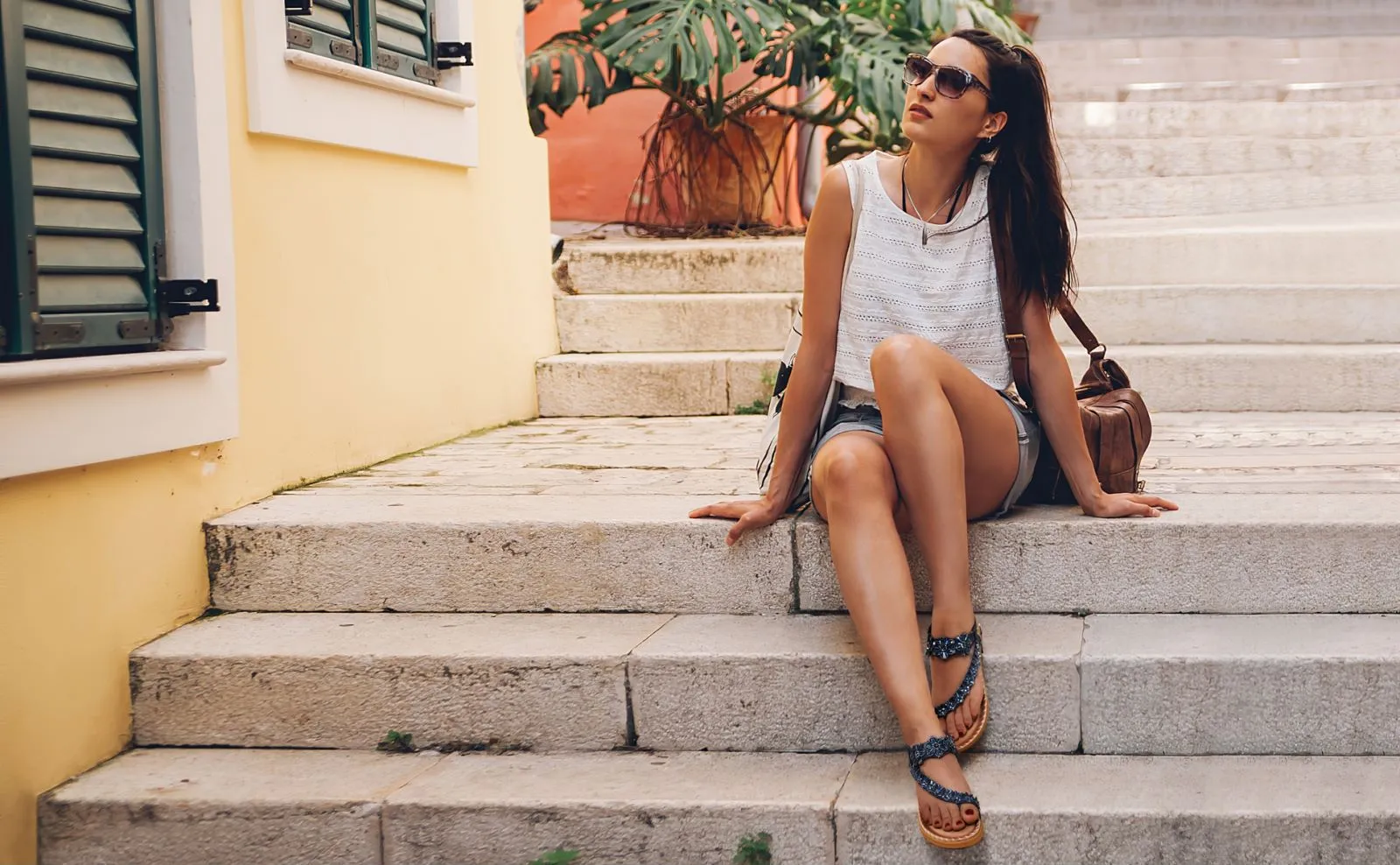 Huarache Sandals With Arch Support No.7Sandals for Women Comfortable Flats Shoes with Elastic Ankle Strap Gladiator Bohemian Beaded Dress Shoe Outdoor Non Slip Beach Clip Toe Summer Sandal