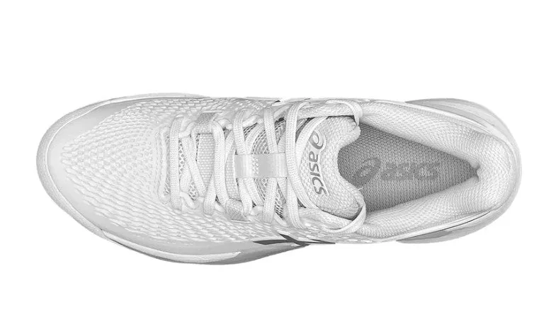 Asics Women's Gel-Resolution 9 Tennis Shoes In White/Pure Silver Asics Gel Court Shoes