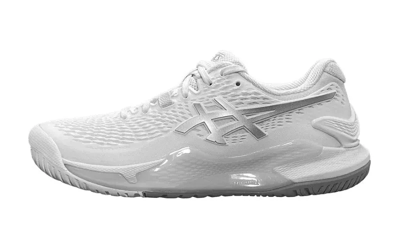 Asics Sprint Training Shoes Asics Women's Gel-Resolution 9 Tennis Shoes In White/Pure Silver