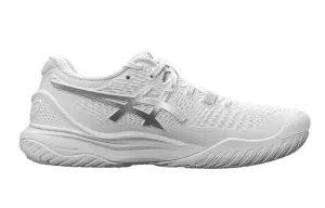 Asics Mid Volleyball Shoes Asics Women's Gel-Resolution 9 Tennis Shoes In White/Pure Silver