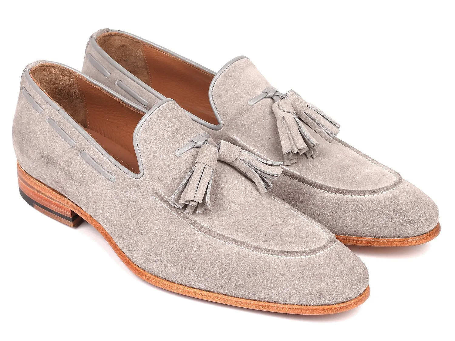 Allen Edmonds Leather Loafers Paul Parkman Tassel Loafers Grey Suede - GRY32FG