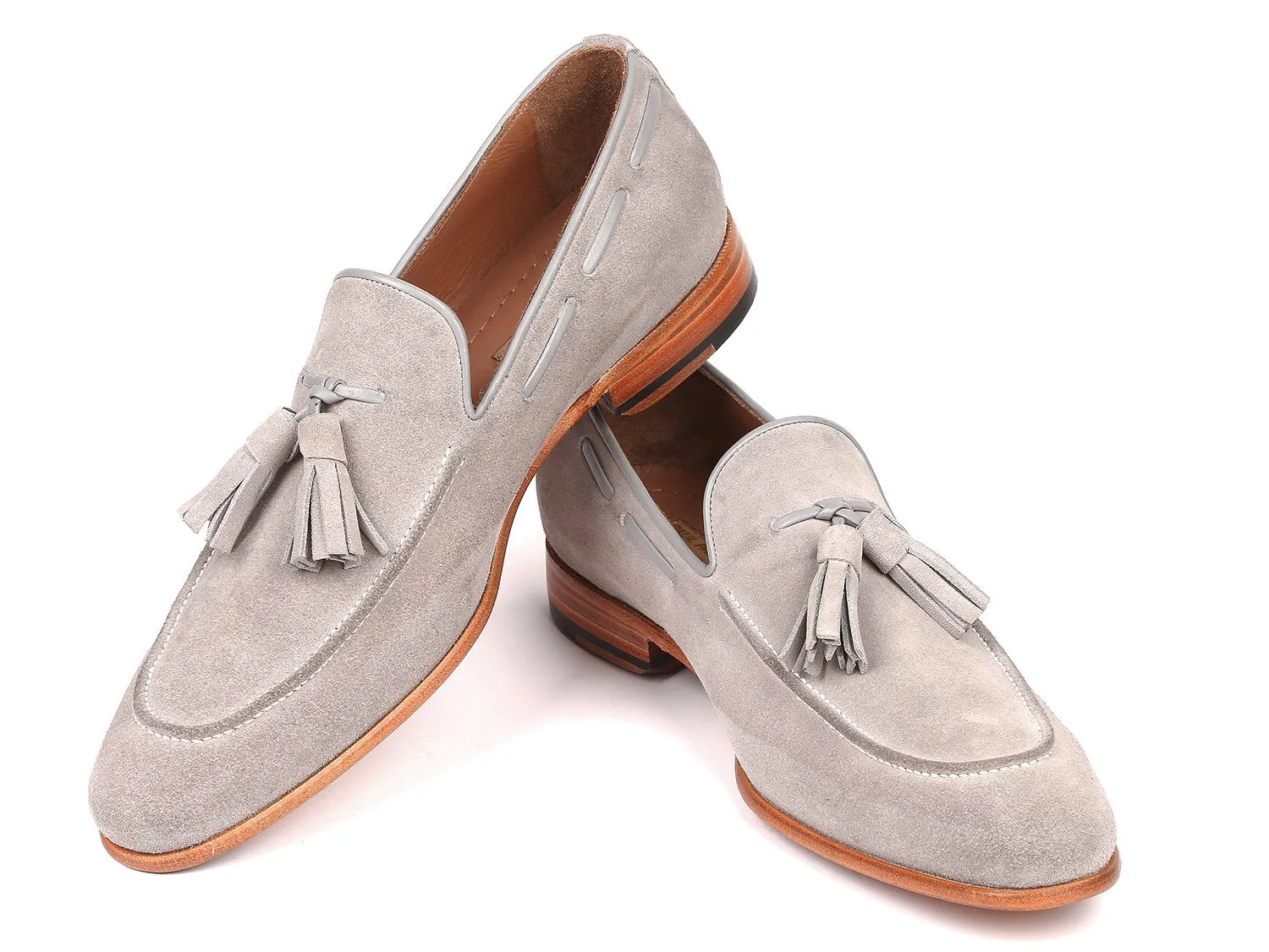 Paul Parkman Tassel Loafers Grey Suede - GRY32FG Stacy Adams Slip On Loafers