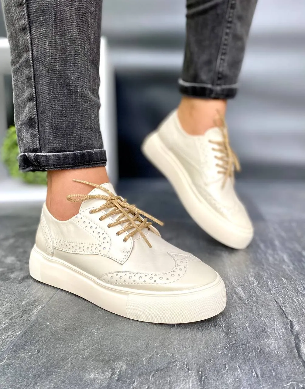 Last Resort Loafers Women Leather Loafers Oxford Ivory