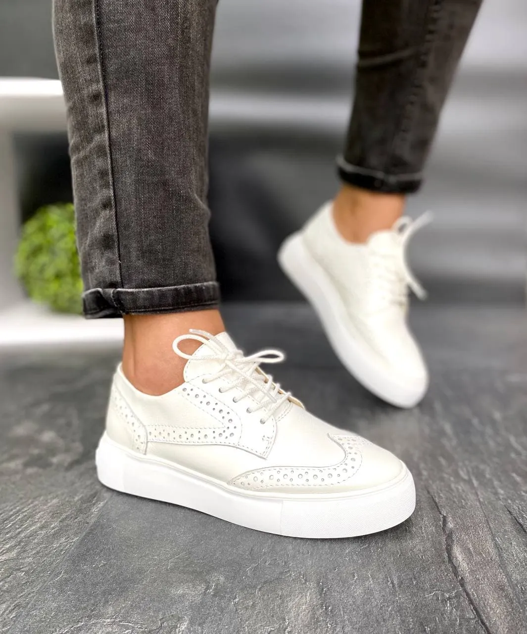 Outfits For Loafers Women Leather Loafers Oxford White