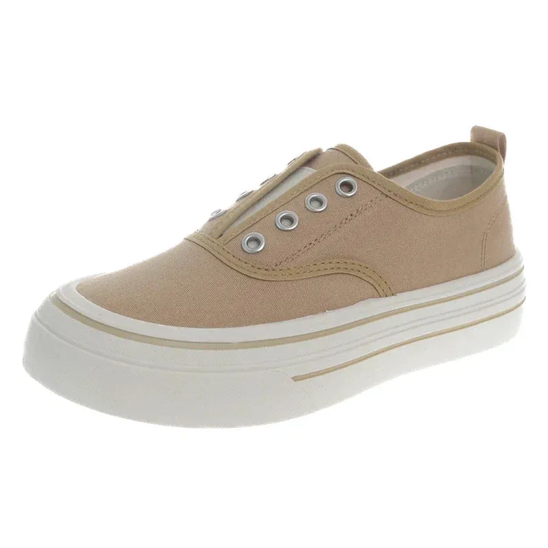 Women Outdoor Walking Canvas Shoes New Fashion Jogging Sneakers Slip-on Woman Vulcanized Flat Casual Loafers Ladies Zapatillas Geox Loafers