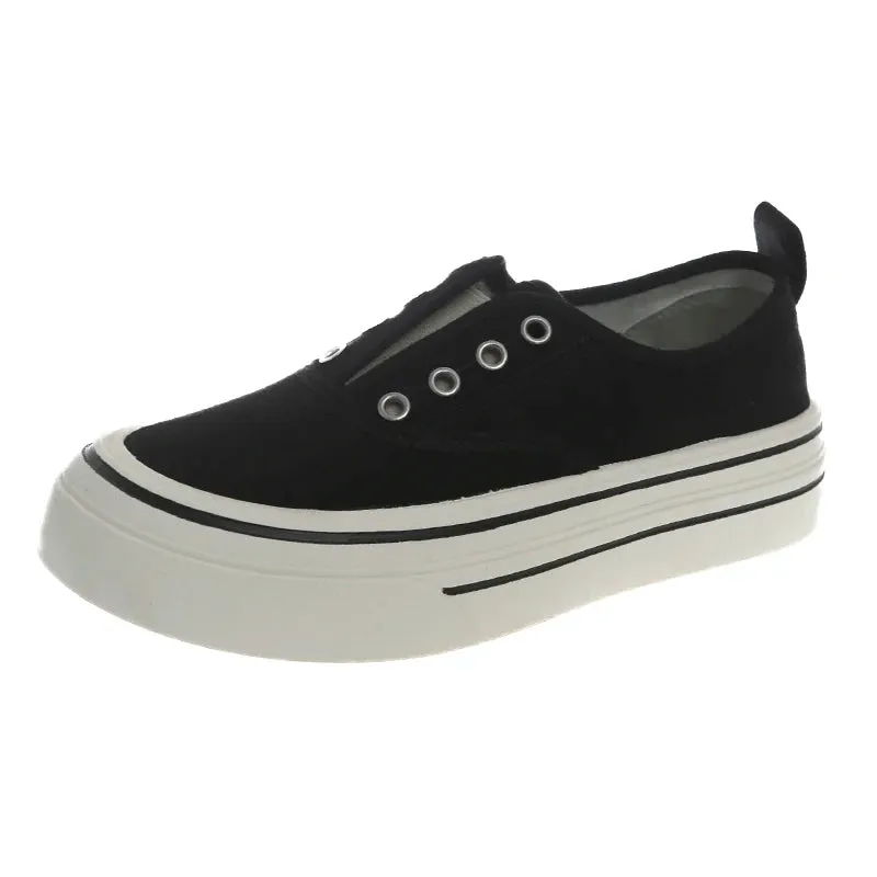 Women Outdoor Walking Canvas Shoes New Fashion Jogging Sneakers Slip-on Woman Vulcanized Flat Casual Loafers Ladies Zapatillas Vagabond Shoemakers Loafers