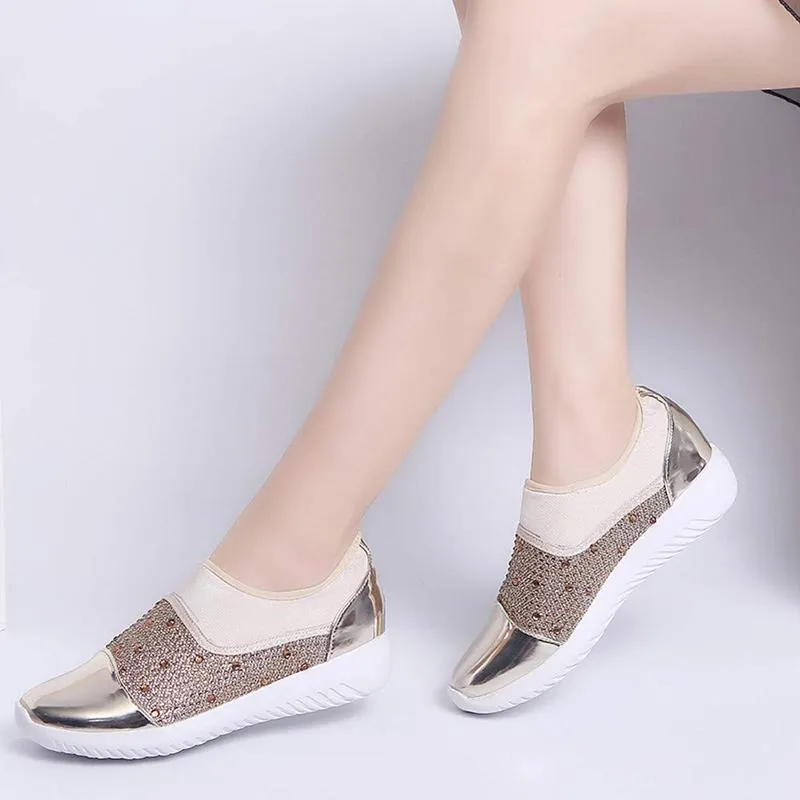 Print Shoes Flats Women Woven Mesh Flat Shoes