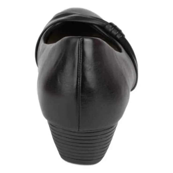 Womens Black Wedge Shoe 800 Gram Work Boots