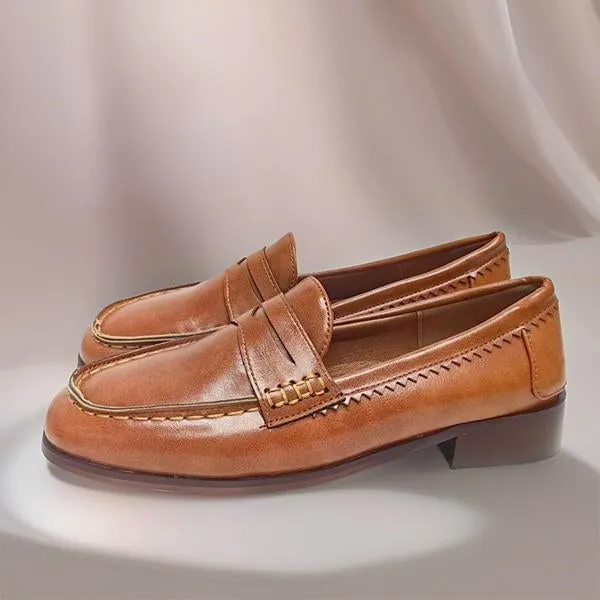 Womens Casual Work Flat Loafers 44252165S Vintage Designer Loafers