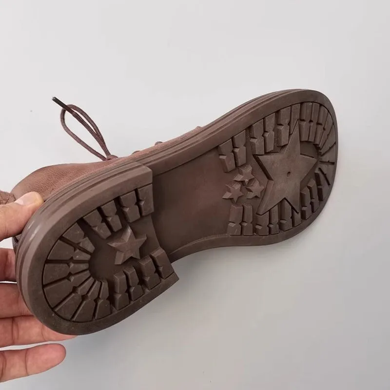 Women's Leather Big Toe Lace up Ankle Boots Derby Boots Have Fleece Lined in Black/Brown Eastland Plainview Oxford Shoes