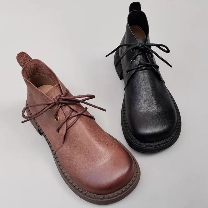 Eastland Oxford Shoes Women's Leather Big Toe Lace up Ankle Boots Derby Boots Have Fleece Lined in Black/Brown