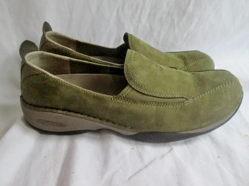 Cookie Cutter Loafers Womens MERRELL PRIMO MOC II Suede Leather Slip on Shoe 8.5 OLIVE GREEN Walking