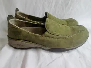 Comfortable Loafers For Work Womens MERRELL PRIMO MOC II Suede Leather Slip on Shoe 8.5 OLIVE GREEN Walking