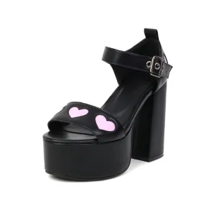 Earthing Sandals Women's Round Toe Ankle Strap Buckle Thick Sole Block Heel Platform Sandals