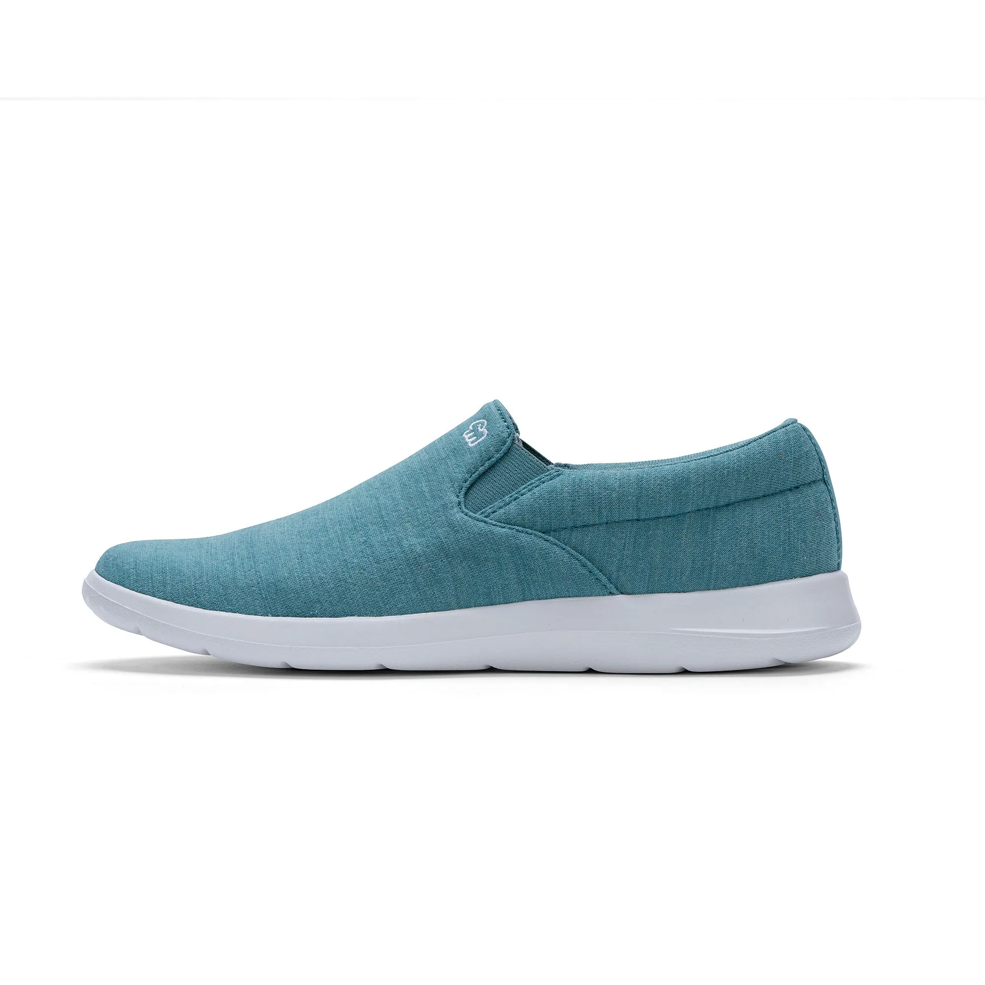 Women's Slip-Ons Mist Green Slip On Shoes With Open Back