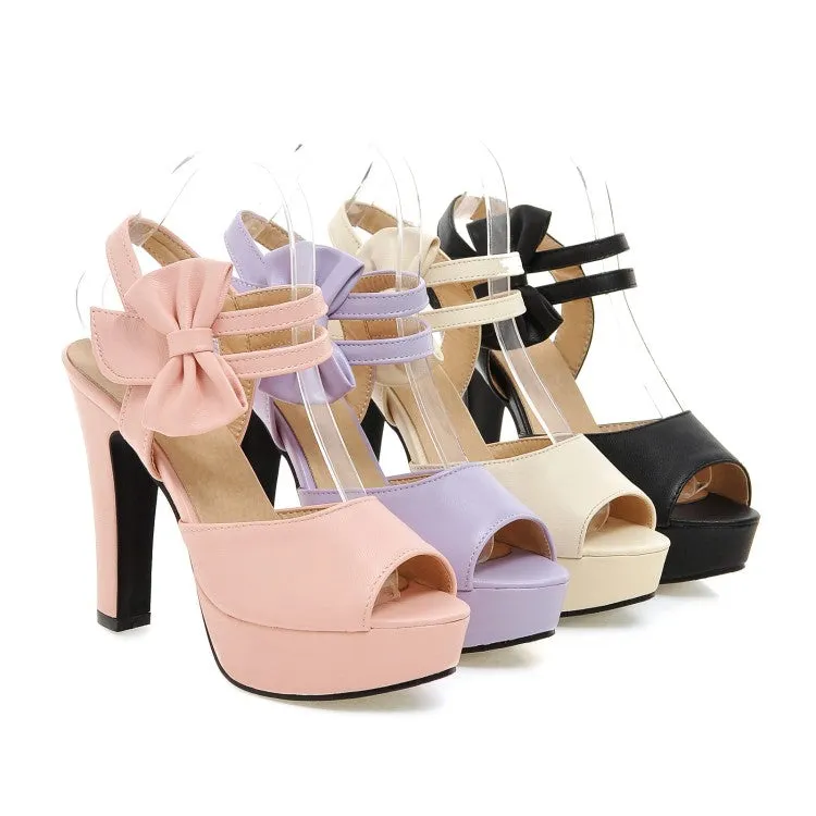 Women's Solid Color Peep Toe Double Ankle Strap High Heel Platform Sandals Foot Inserts For Sandals