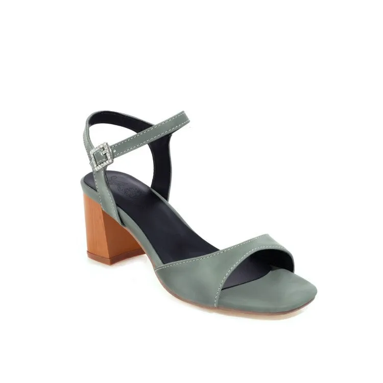 Women's's Rhinestone Block Heels Sandals Women's's Heels Mules Sandals