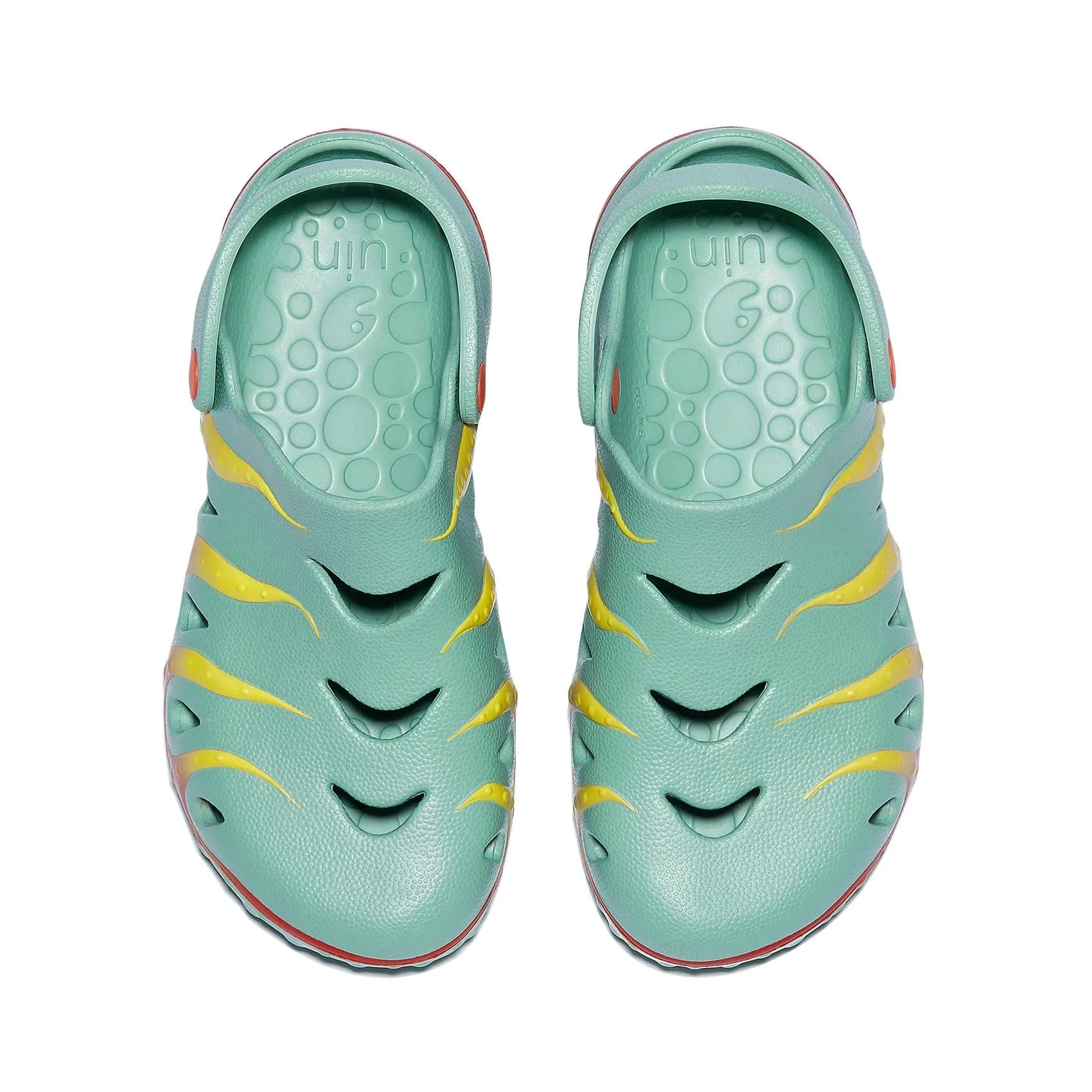 Green Fire Octopus I Men Oxford Slip Ons