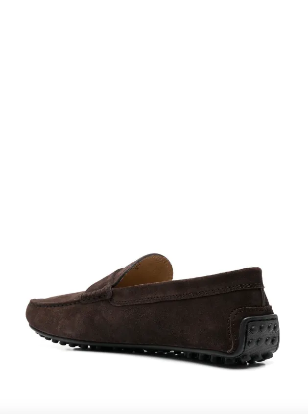 Tod's Gommino City Gommino Driving Shoes in Suede Tan Suede Loafers