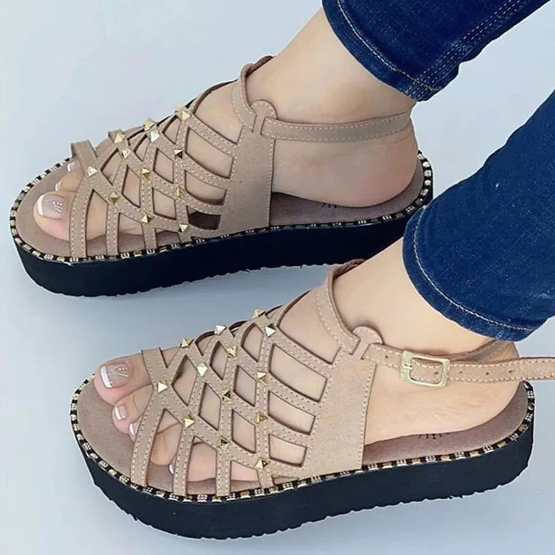 Sling Back Sandals Purpdrank - Women Sandals Low Heels Sandals For Summer Shoes Women Elegant Flat Sandalias Mujer Platform Shoes Gladiator Summer Sandals