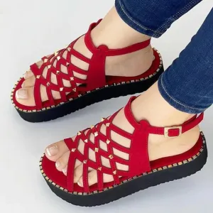 Purpdrank - Women Sandals Low Heels Sandals For Summer Shoes Women Elegant Flat Sandalias Mujer Platform Shoes Gladiator Summer Sandals Top Rated Sandals