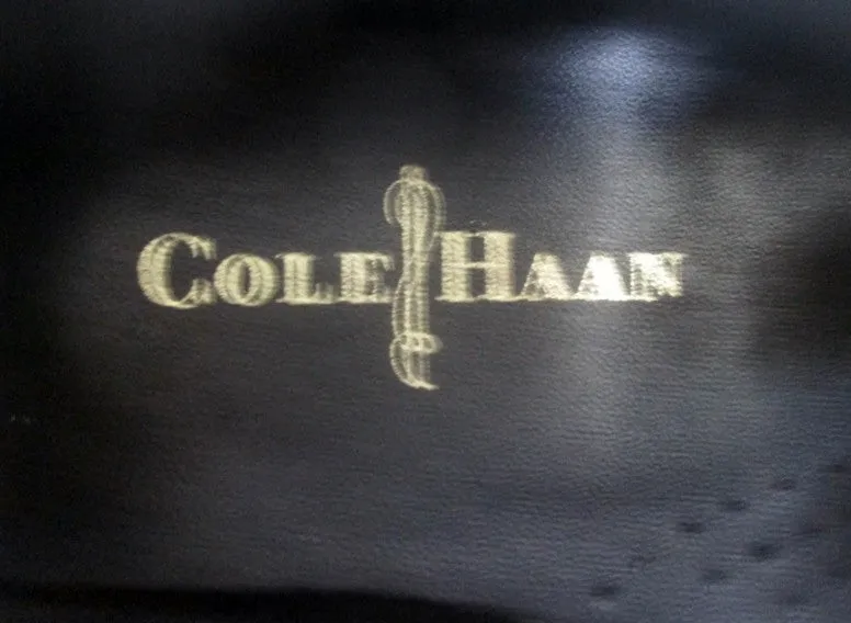 NEW Womens COLE HAAN MOC Suede Leather Slip on Shoe 7.5 BLACK Trek Loafer Skin Loafers