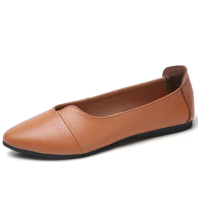Ysoul Women Flats Shoes 2019 Spring Leather Shoes Ladies Slip-on Loafer Boat Zapatillas Mujer Flat buty damskie chaussures femme Alfani Loafers