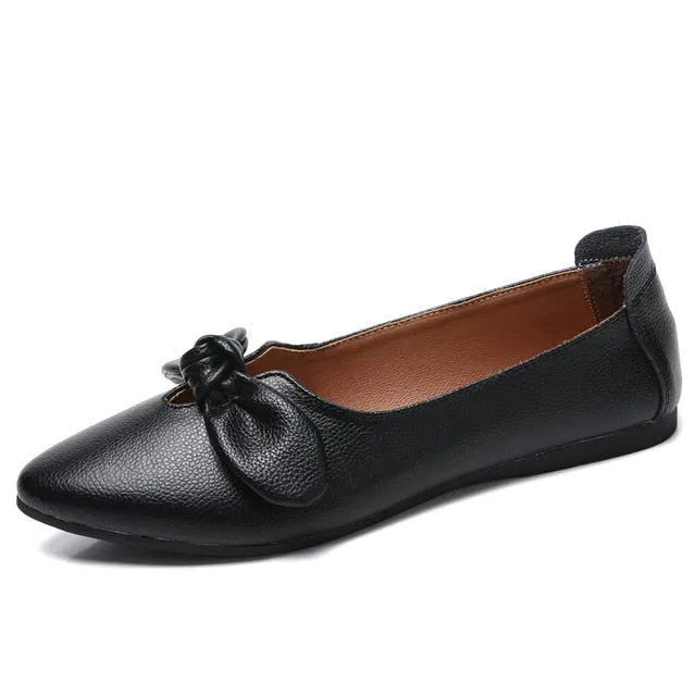 Mena Loafers Ysoul Women Flats Shoes 2019 Spring Leather Shoes Ladies Slip-on Loafer Boat Zapatillas Mujer Flat buty damskie chaussures femme