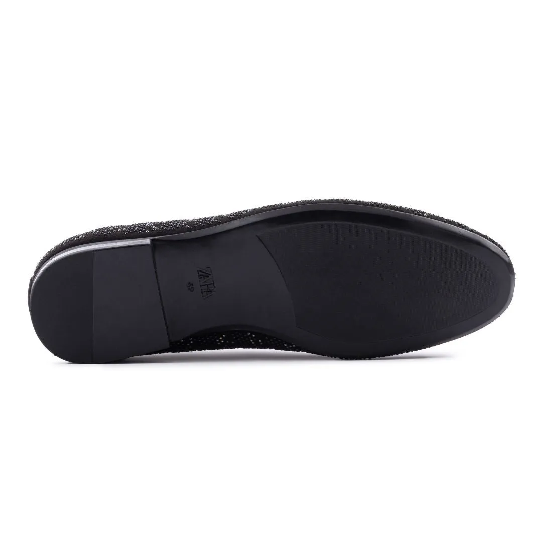 Loafers Baltimore Md ZARA LEATHER FINISH LOAFERS 2636-820-040-BLK